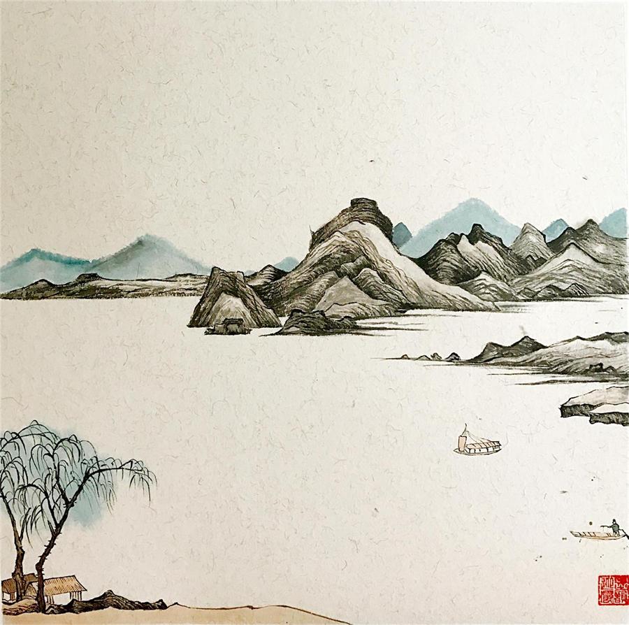 山水小品·国画宣纸（尺寸50cmx50cm）.JPG