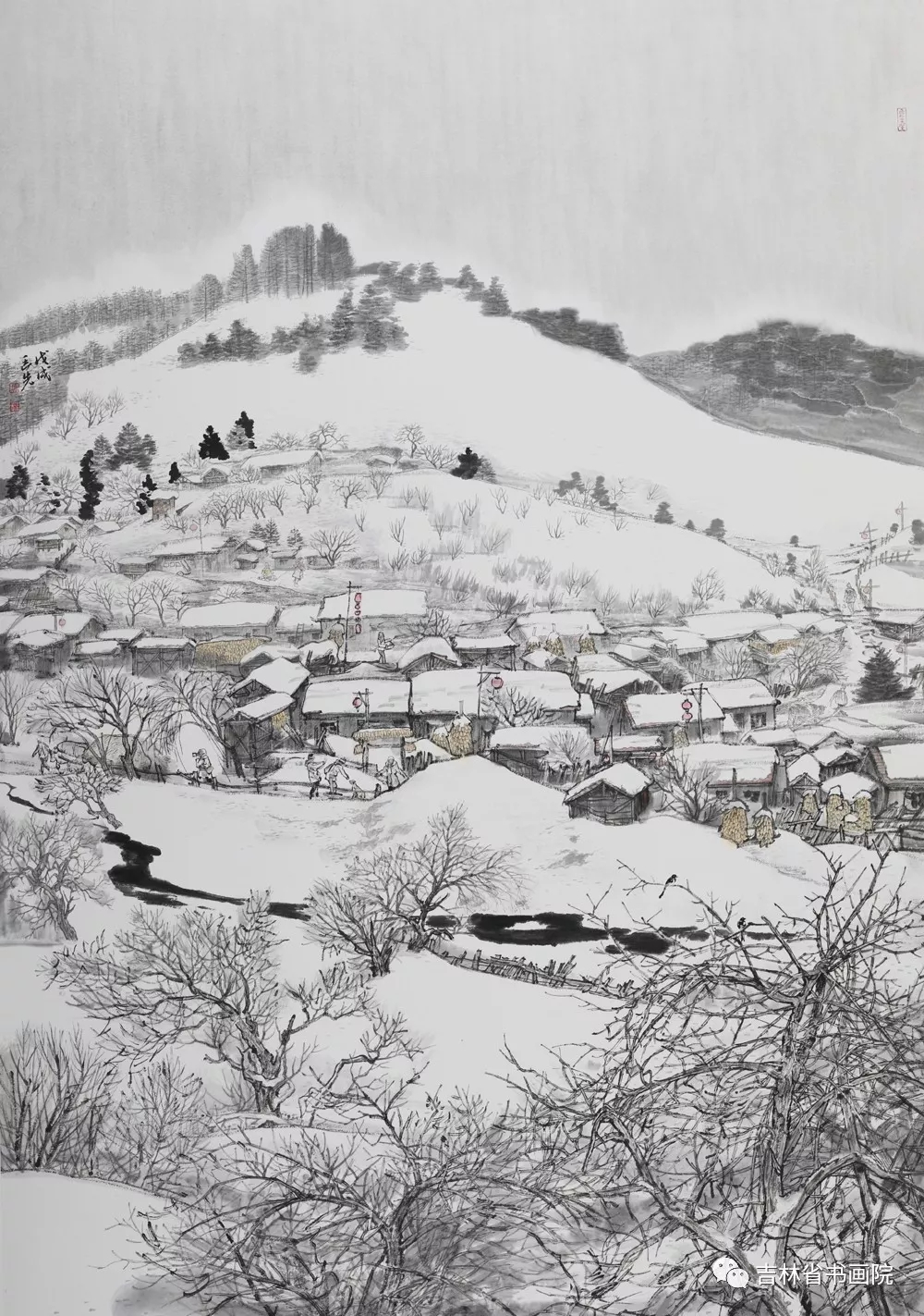 李廷先《春雪如诗》142×190cm   中国画.webp.jpg