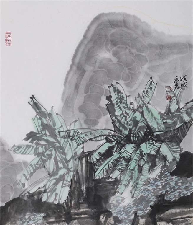 《江畔蕉影》 42cmx48cm 2018年 李廷先.jpg