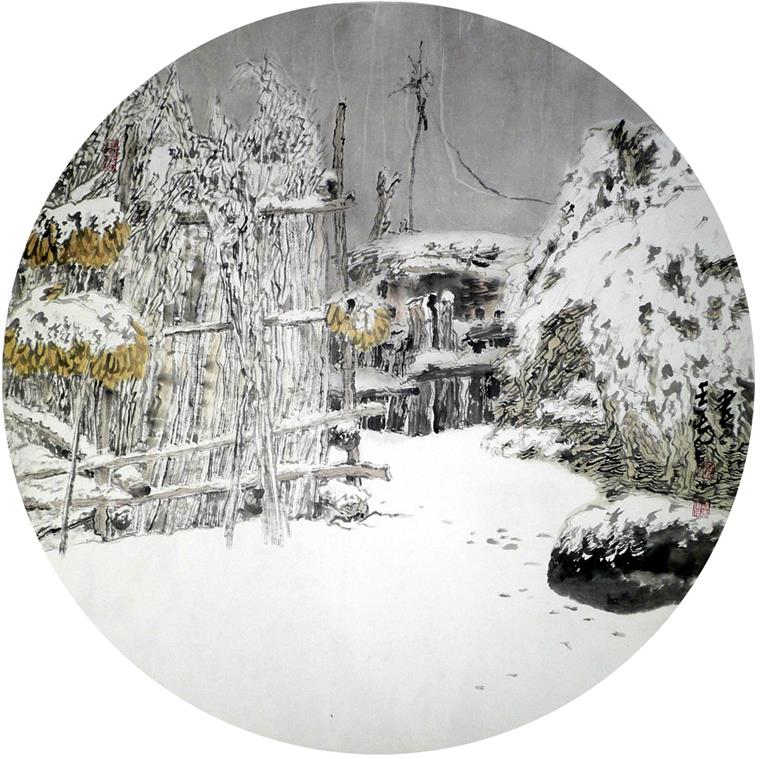 李廷先《乡雪系列之二》2008年68cmx68cm.jpg