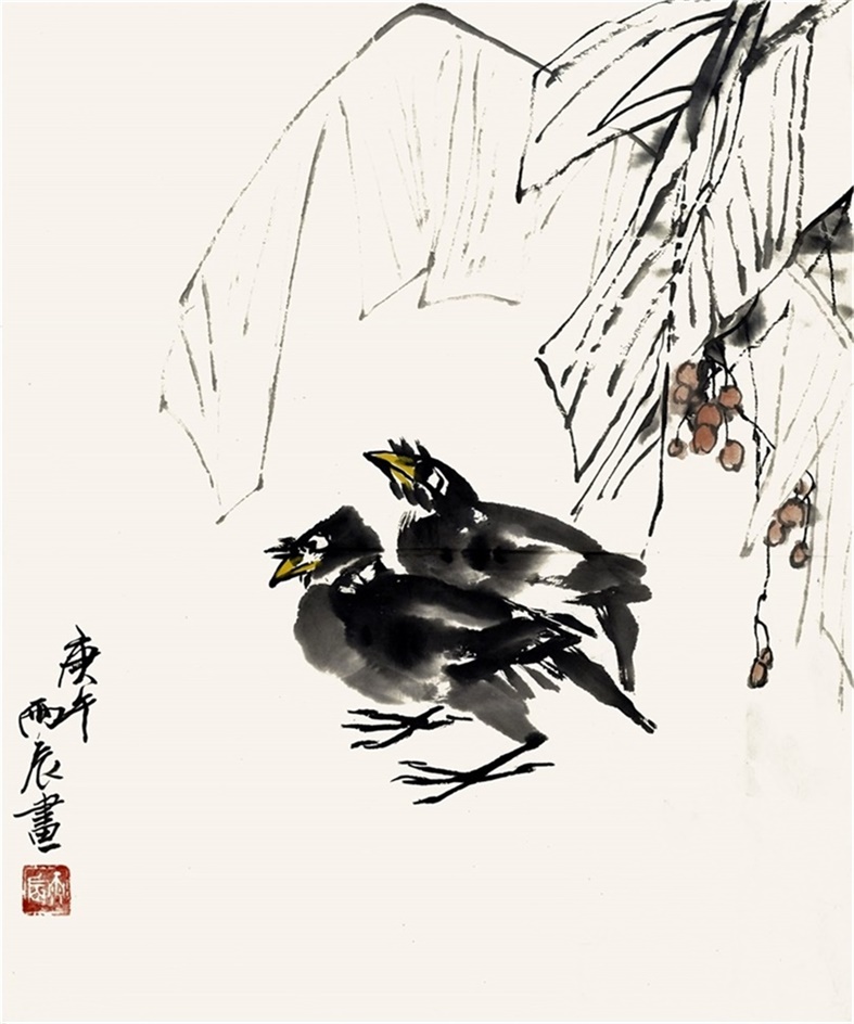1,甘雨辰 花鸟