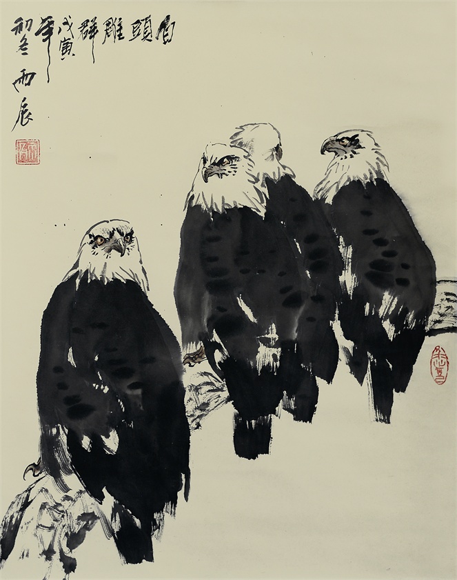 白头雕群