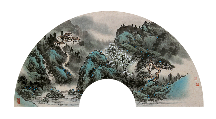 越中山色