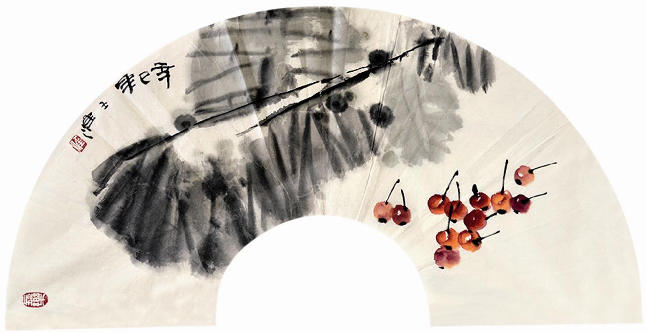 花卉扇面