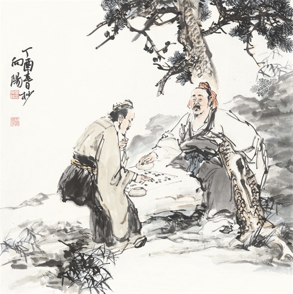 松下弈棋图