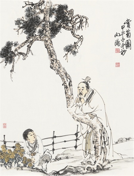 赏菊图
